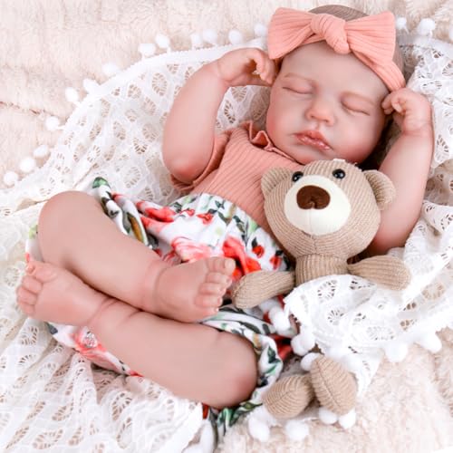 Aori Reborn Baby Dolls Clothes 20 inch Outfit Shirt and Floral Pants Set for 1720 Inch Lifelike Reborn Girl Doll - Image 5