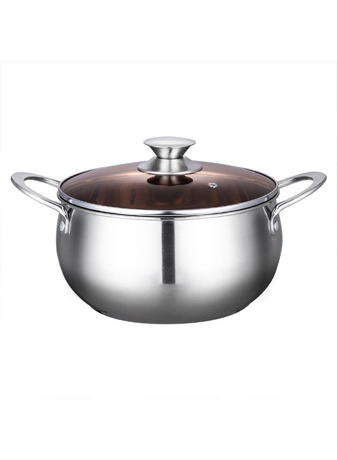 Monda Stainless Steel Saucepan with Glass Lid 3L – Heavy Duty Milk & Soup Pot, Induction Compatible, Heat Resistant Double Handles, Durable Kitchen Cooking Pot - Image 4