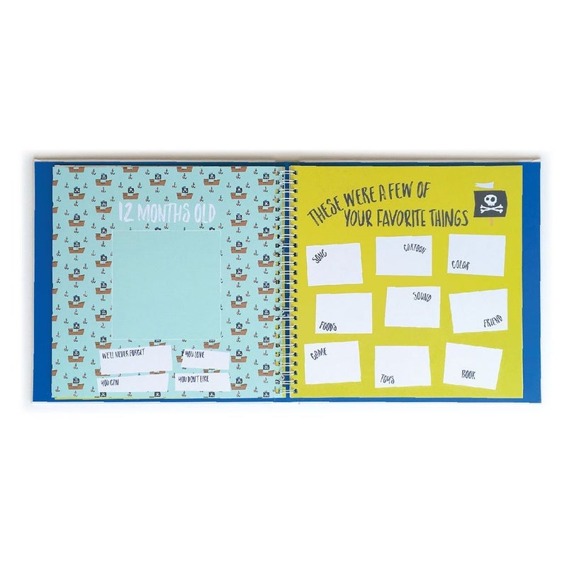 Lucy Darling Baby Memory Book â€“ Little Captain | Nautical-Themed First Year Journal & Photo Album | 5-Year Keepsake for Baby Boy or Girl | Gender-Neutral Milestone Book | Mom Gift - Image 3