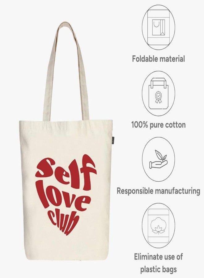 EcoRight Eco Right Canvas Tote Bags for Women with Zip, College Bag for Girls, 100% Organic Cotton Tote Bag for Shopping, Travel & beach bags for women (White) - Image 5