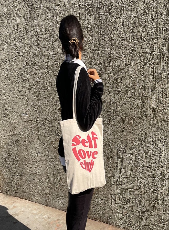 EcoRight Eco Right Canvas Tote Bags for Women with Zip, College Bag for Girls, 100% Organic Cotton Tote Bag for Shopping, Travel & beach bags for women (White) - Image 3