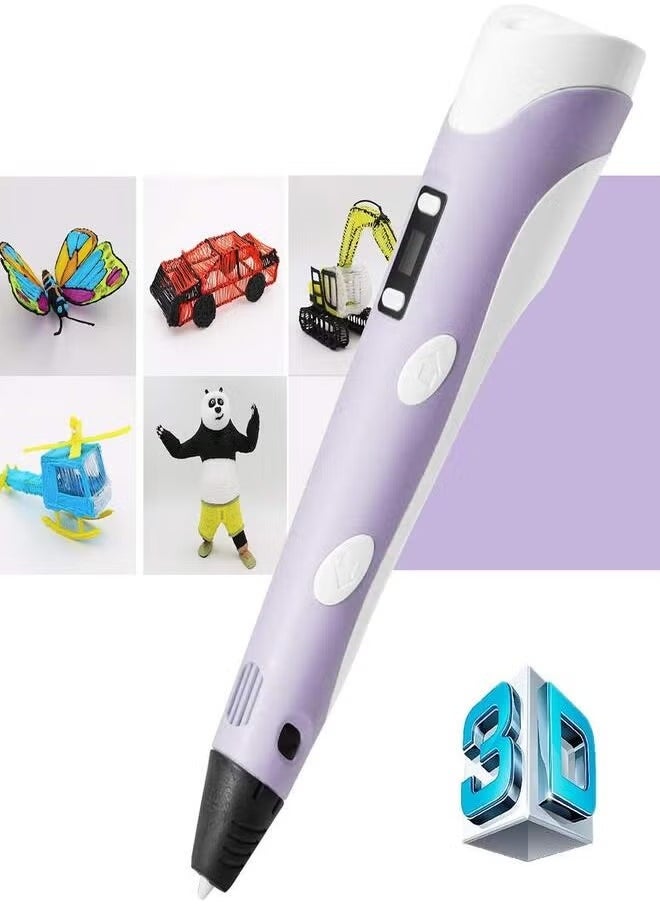 Raxoom 3D Printing Pen with Display - Contains 3D Pen, 3 PLA Filament Starting Colors, Stencil Book + Project Instructions and Charger  - Image 3