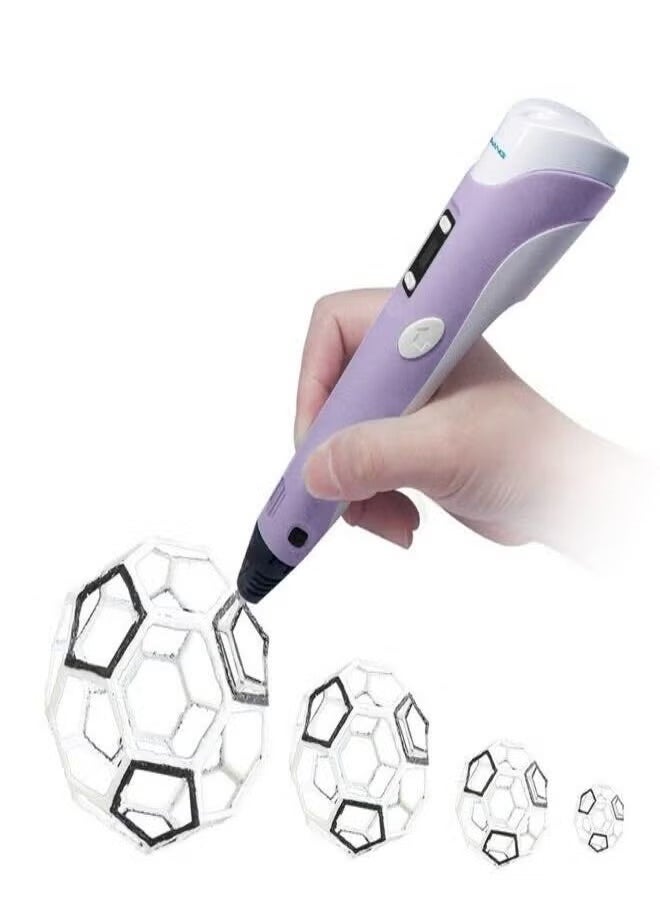 Raxoom 3D Printing Pen with Display - Contains 3D Pen, 3 PLA Filament Starting Colors, Stencil Book + Project Instructions and Charger  - Image 5