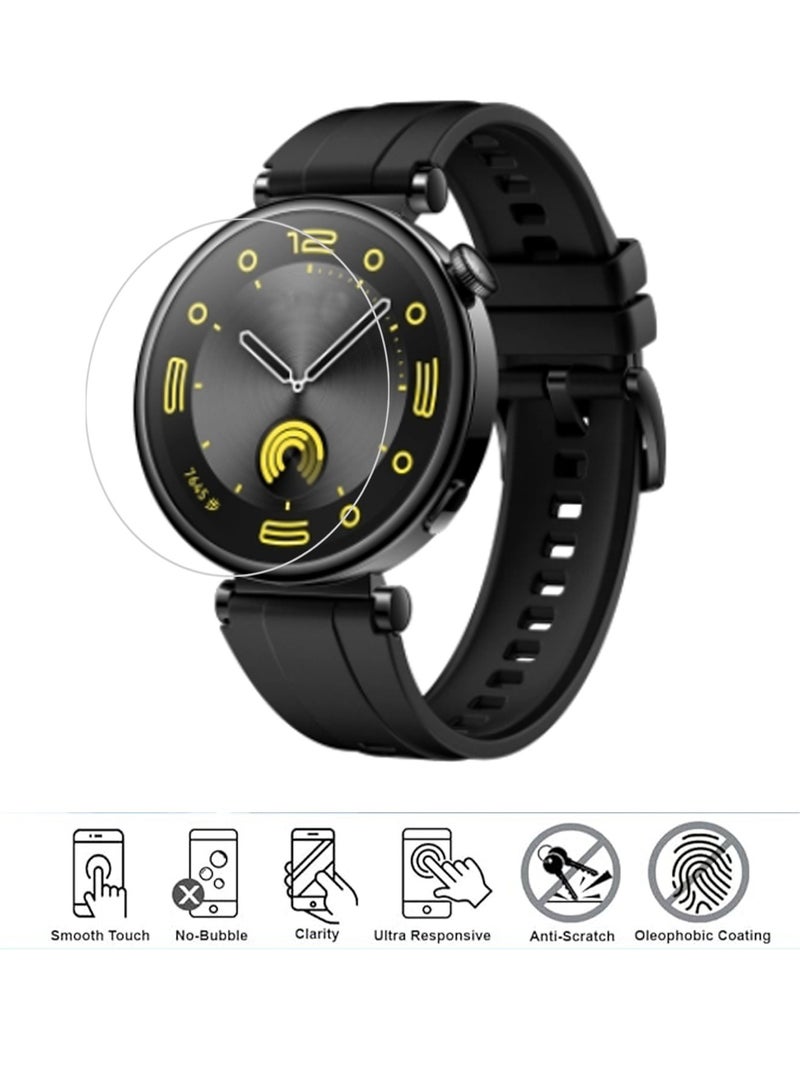 2 Pcs Huawei Watch GT 4 41mm Tempered Glass Screen Protector With Invisible HD Dustproof Anti-Scratch Tempered Glass Screen Protector for Huawei Watch GT 4 41mm Transparent  - Image 2