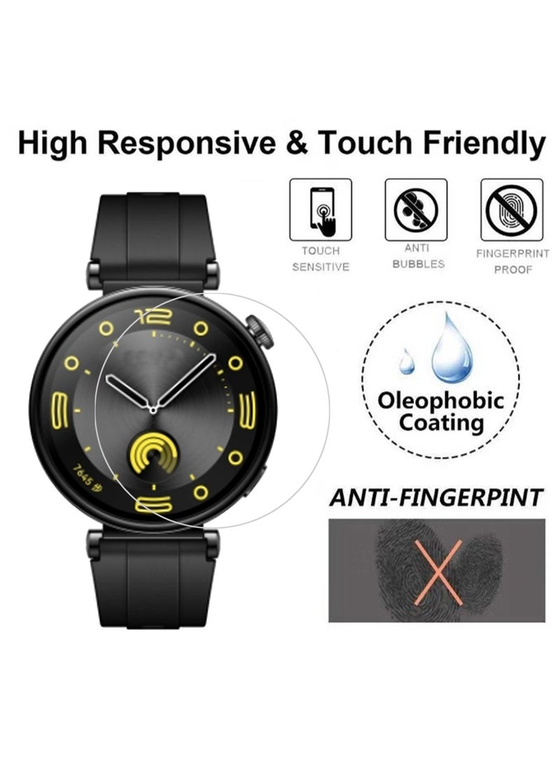2 Pcs Huawei Watch GT 4 41mm Tempered Glass Screen Protector With Invisible HD Dustproof Anti-Scratch Tempered Glass Screen Protector for Huawei Watch GT 4 41mm Transparent  - Image 4