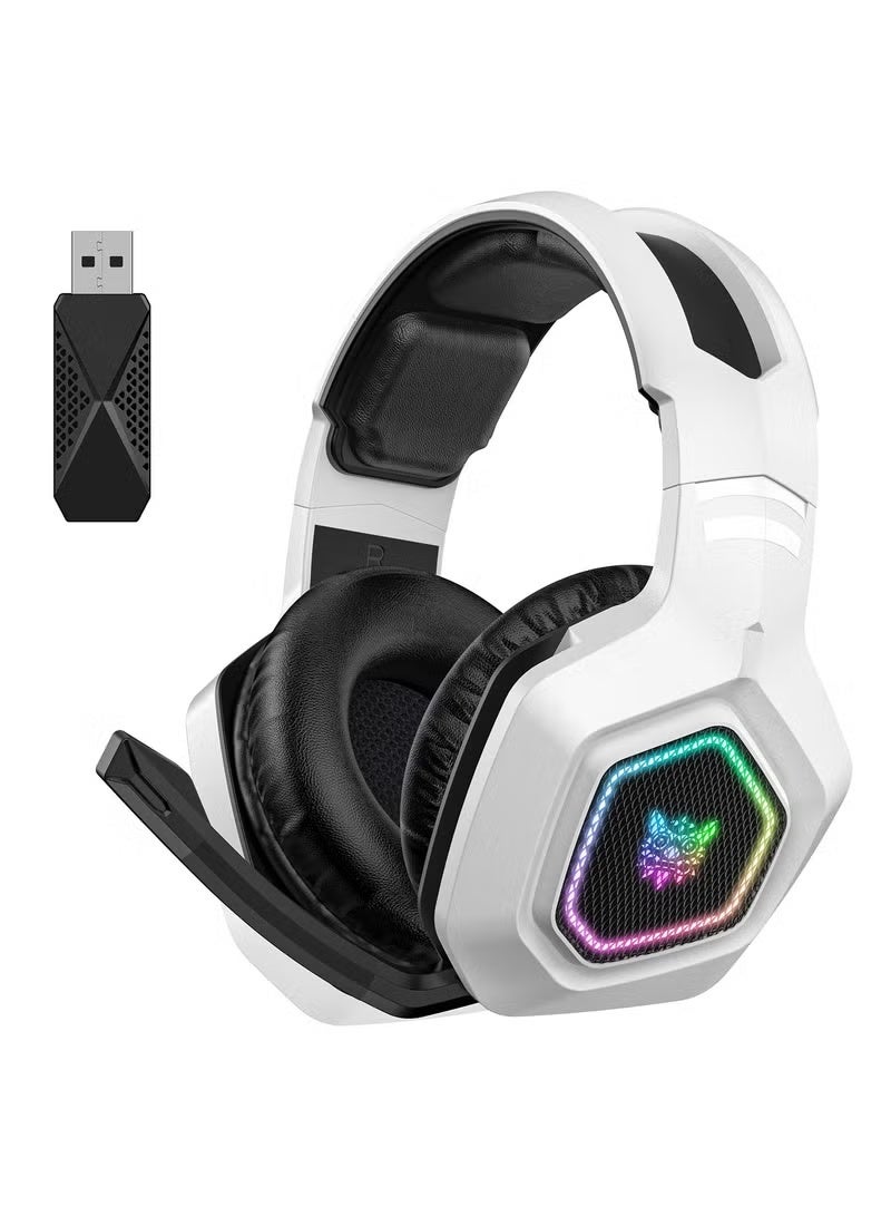 onikuma B100 Professional Gaming Headset 2.4G/Bluetooth/Wired Headset for PC/PS4/PS5/XOne/XSeries/Nintendo Switch/Mobile White - Image 1