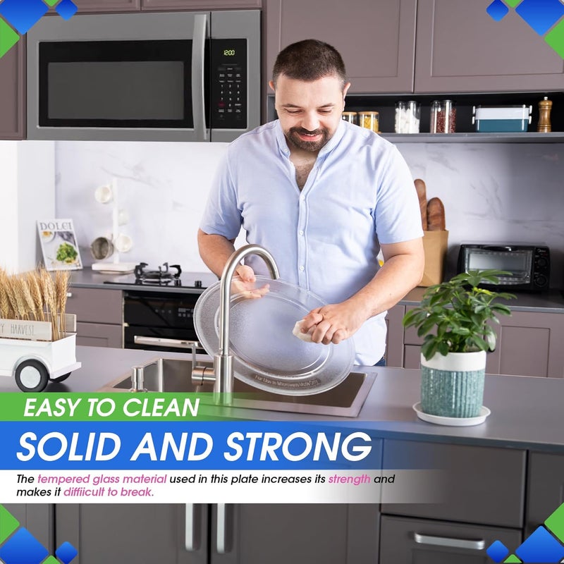 Bagean Microwave Plate Replacement 16 inch Fits WB49X10166 GE Microwave Turntable Plate - Exactly Replaces Rotating Replacement Microwave Glass Plate - Oven Dish Tray For Better Reheating and Cooking - Image 4