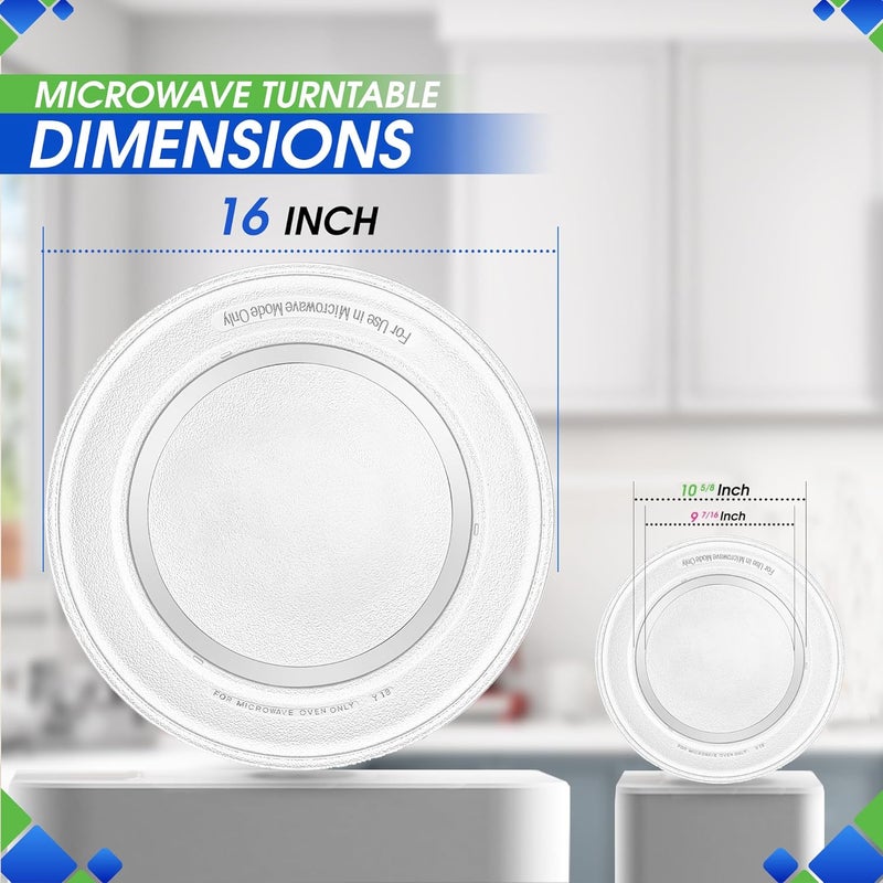 Bagean Microwave Plate Replacement 16 inch Fits WB49X10166 GE Microwave Turntable Plate - Exactly Replaces Rotating Replacement Microwave Glass Plate - Oven Dish Tray For Better Reheating and Cooking - Image 3