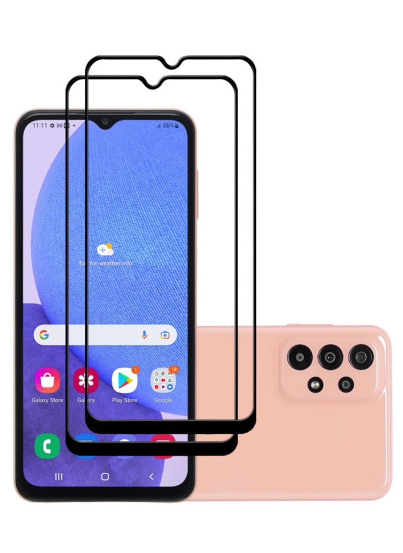 ACLIX 2 Pieces Antistatic ESD Dustproof Premium Quality High Definition Tempered Glass Screen Protector Designed For Samsung Galaxy A23 - Image 1