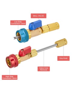 KASTWAVE 31PCS R134A Valve Core Quick Remover Installer, R134A Quick Couplers Adapter, High Low Pressure Valve Core Remover Tools Kit for R134A Refrigerant Air Conditioner System  - Image 5