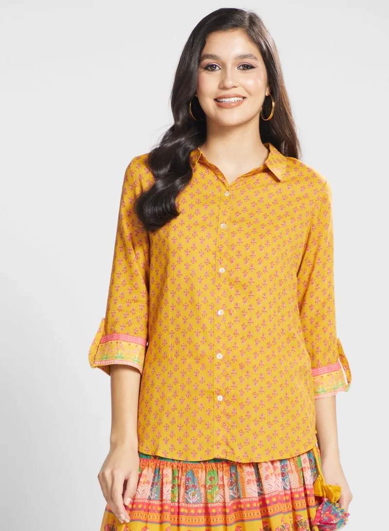 Biba Shirt With Skirt Set