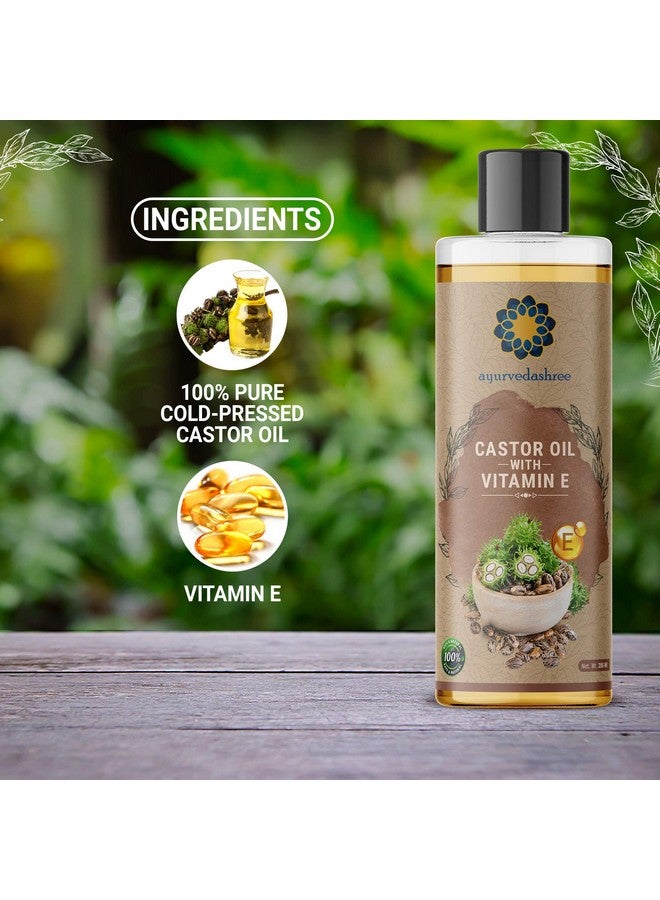 يورفيداشري زيت خروع نقي 100% معصور على البارد مع فيتامين E، 200 مل، 6.76 أونصة سائلة - Image 3