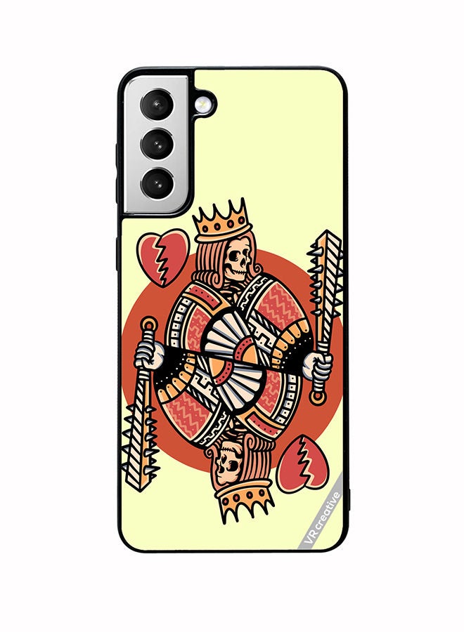 Protective Case Cover For Samsung Galaxy S22 5G King Suit Design Multicolour