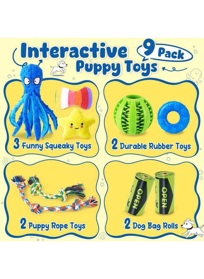 KIPRITII KIPRITII 9-Pack Interactive Puppy Dog Toys for Small Dogs No-Stuffing Squeaky Octopus-Shaped Toy, Cute Plush & Engaging Chew Toys for Puppy Teething to Keep Them Busy  - Image 2