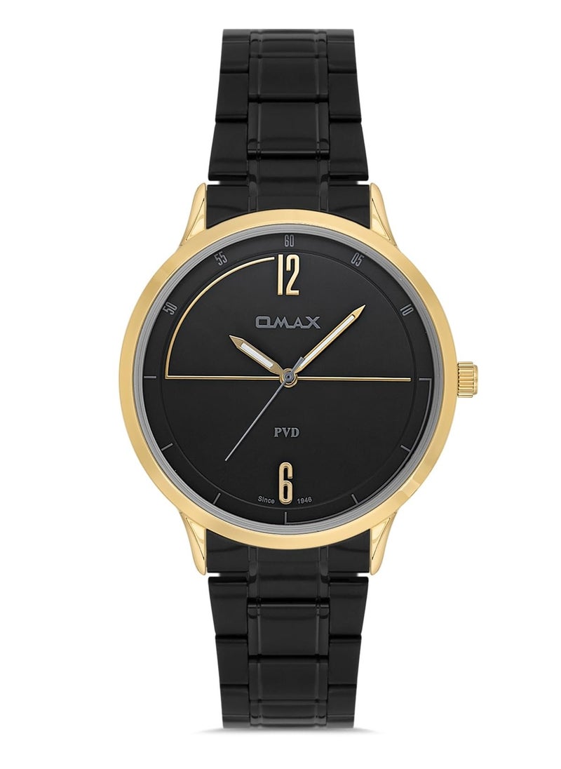 OMAX - Omax Men's Luxury Wrist Watch, Watches for Men, Stainless Watches, Silver Steel Band, Gold Analog Dial, Waterproof Watch, 1 Year Warranty - Image 1