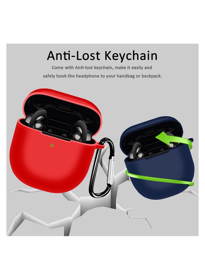 XICEN Protective Case Cover for  BOSE  QuietComfort Earbuds II ,Shockproof Silicone Case Cover , Anti Drop and Anti Lost with Keychain Case,Silicone In-Ear Earphones Cover for BOSE QuietComfort Earbuds II  - Image 4