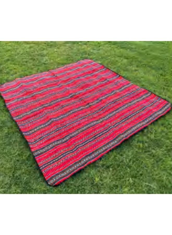 Generic Foldable Picnic Rug Bohemian Picnic Beach Mat Blanket Portable with Carrying Strap Size: 3m*3m  - Image 1