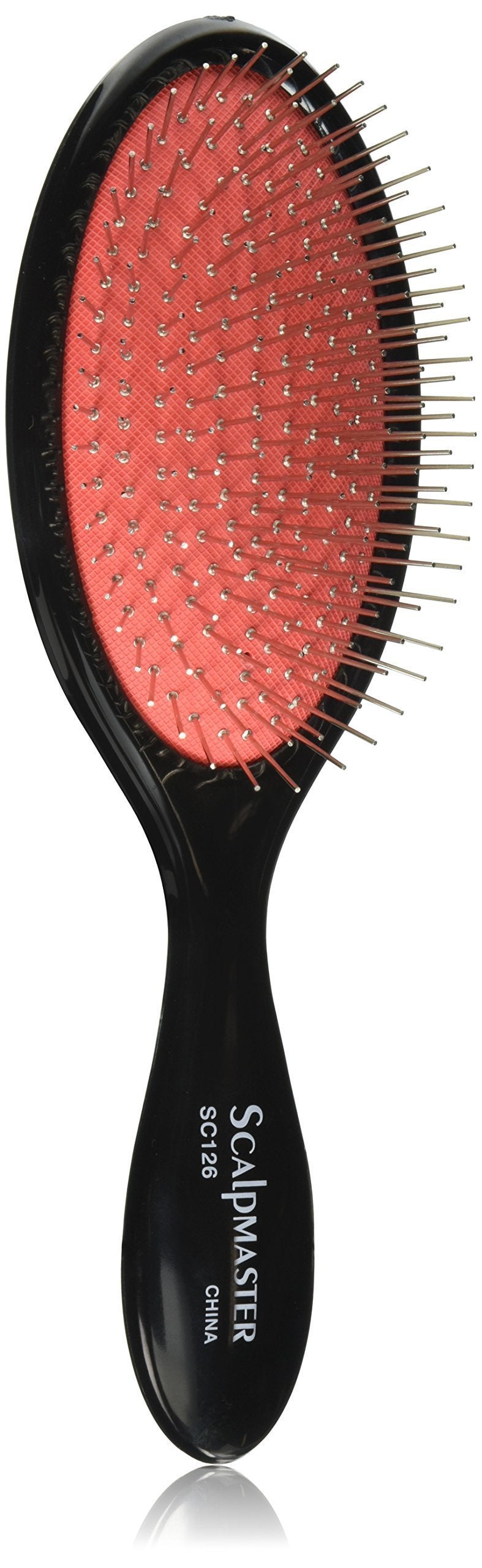 Scalpmaster Wire Cushion Hair Brush - 11 Rows Wire Bristles for Men & Women - Gentle Paddle for Scalp - Detangler for Curly Hair - Invigorating Hairbrush - Ideal for Travel & Wet Hair - 3 Count