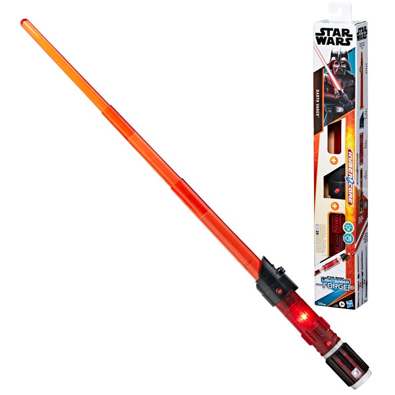 STAR WARS Lightsaber Forge Kyber Core Darth Vader, Officially Licensed Red Customizable Electronic Lightsaber, Toys for 4 Year Old Boys and Girls - Image 1
