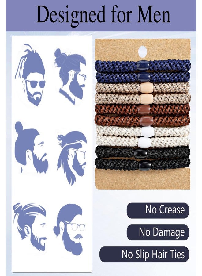 Buildcon 10 PCS Hair Band for Men, Men's Hair Bands with High Elasticity, Hair Ties for Men with Strong Hold, Durable Elastic Hair Bands for Various Hairstyles and Activities - Image 3