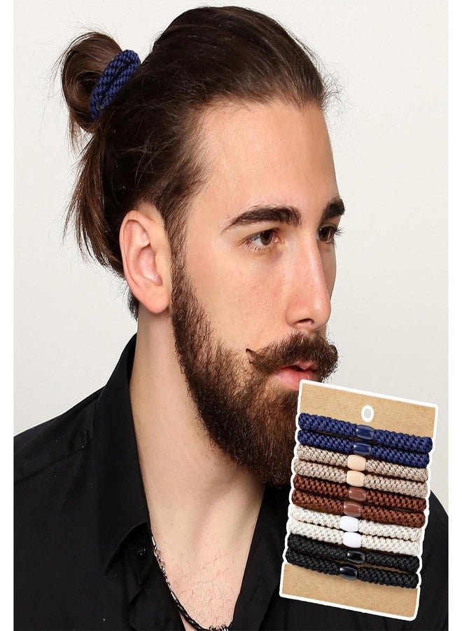 Buildcon 10 PCS Hair Band for Men, Men's Hair Bands with High Elasticity, Hair Ties for Men with Strong Hold, Durable Elastic Hair Bands for Various Hairstyles and Activities - Image 5