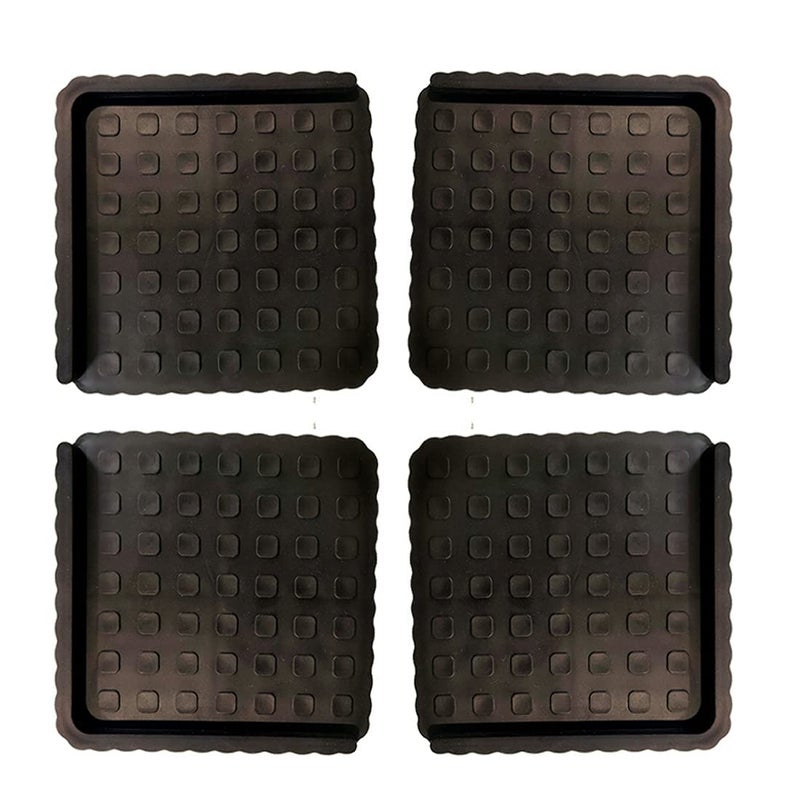 WHEEL CREW 4 Piece Block Corner Stand Multi Purpose Suitable for Refrigerator Almirah Wardrobe Sleeping Bed Dining Table Furniture Base Fridge Stand for Single Double Door Pack of 4 Pcs - Image 1