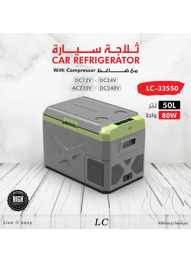 LC - Car Portable Refrigerator Fridge Camping Freezer With Compressor 50 Ltr 80W - Image 1