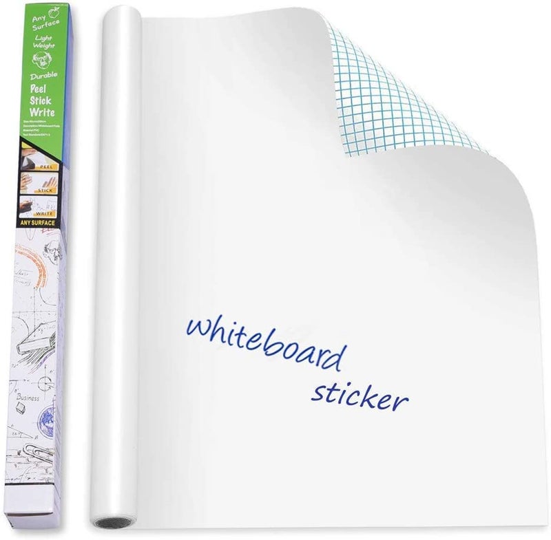 COSMOS STAR ™ Self-Adhesive Whiteboard Wall Decal Sticker,60 X 200cm Extra Large Strong & Durable Dry Erase Wall Paper Message Board Peel Stick White Board for Kids Drawing, Office, School, Home Decor - Image 1