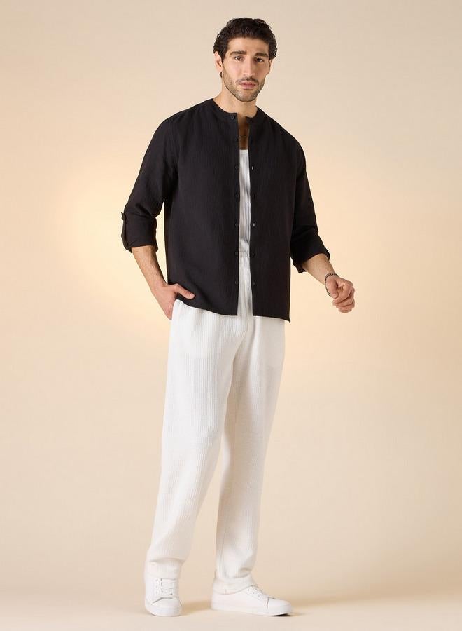 ايكونيك قميص جاكار أيقوني بنسيج متقاطع - Image 2