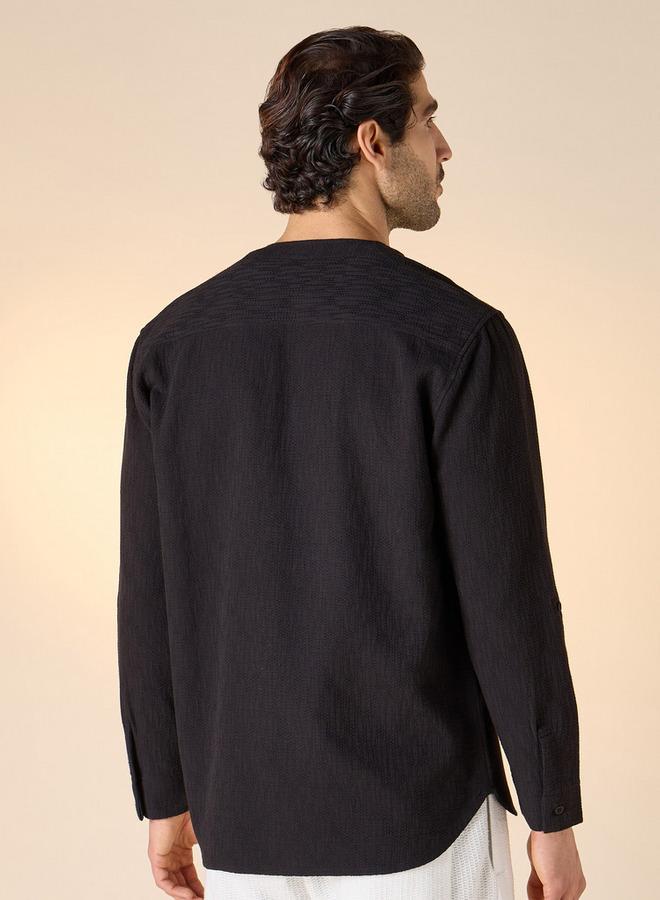 ايكونيك قميص جاكار أيقوني بنسيج متقاطع - Image 3