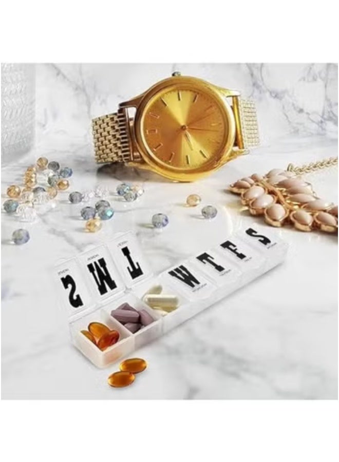 7 Day Weekly Pill Organizer, Medicine Storage Box, Travel-Friendly Daily Pill Organizer for Medicine Supplements - Image 2