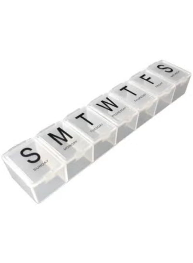 7 Day Weekly Pill Organizer, Medicine Storage Box, Travel-Friendly Daily Pill Organizer for Medicine Supplements - Image 1