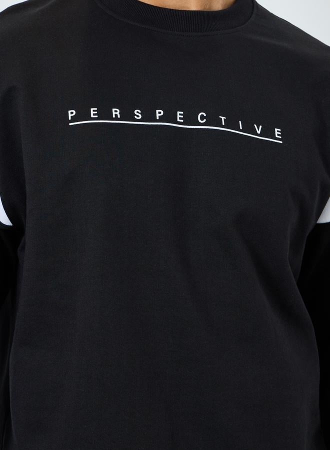 ستايلي سويت شيرت تيري بطبعة شعار - Image 3