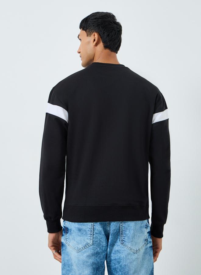 ستايلي سويت شيرت تيري بطبعة شعار - Image 4