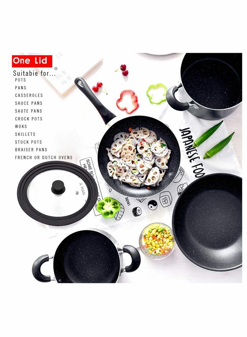 Universal Tempered Glass Lid for All Sizes of Pots and Pans Fits 9.5 to 11 Inch Cookware  - Image 5
