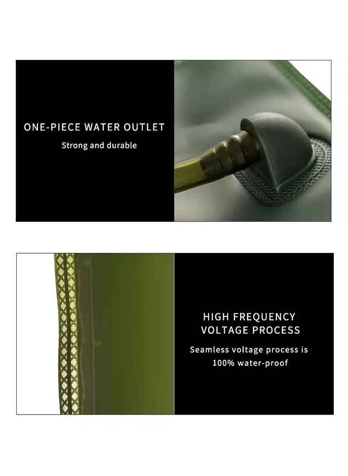 Generic Hydration Bladder, Portable Drinking Bag, Lightweight And Durable Tactical Hydration Pack, Water Storage Backpack For Hiking Camping Outdoor Activites, (1pc, Green)  - Image 3