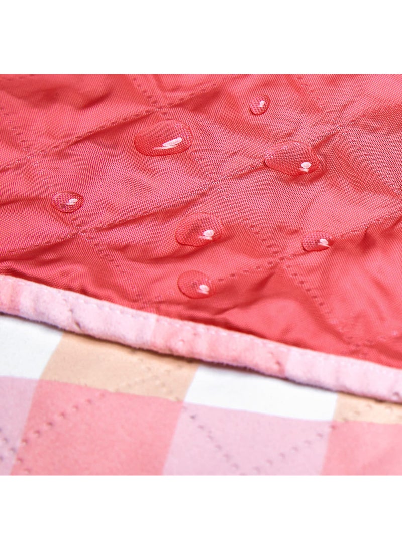 Dock & Bay Dock & Bay Picnic Blanket - Quick Dry & Water Resistant & Lightweight, Machine Washable, 100% Recycled Materials - Extra Large - 240 x 170cm - STRAWBERRIES & CREAM  - Image 2