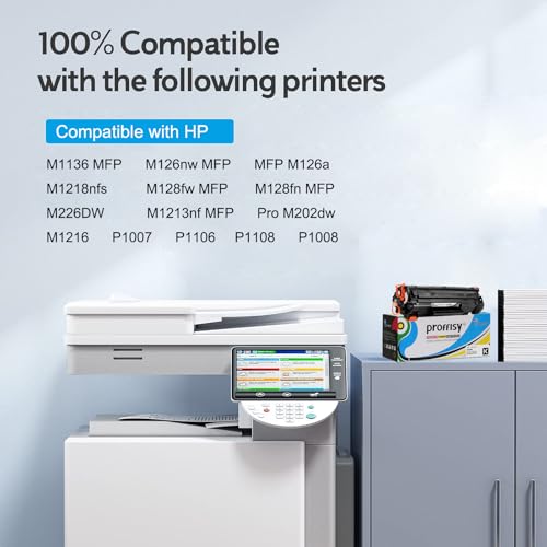 proffisy 88A Toner Cartridge, CC388A Toner Compatible with HP Laserjet Printers P1007,P1106,P1108,P1008,M1213nf MFP,M1136 MFP,M126nw MFP,M1216,M1218nfs, M128fw MFP,M128fn MFP,M226DW,M202DW-1 PCS - Image 2