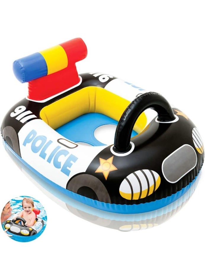Sainteve Children's Swimming Ring Inflatable Swimming Pool Float Police Car Inflatable Swimming Ring for Beach or Pool - Image 1