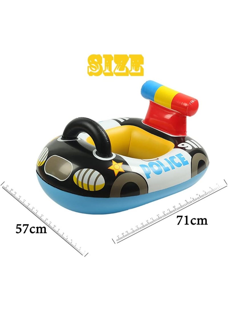 Sainteve Children's Swimming Ring Inflatable Swimming Pool Float Police Car Inflatable Swimming Ring for Beach or Pool - Image 2