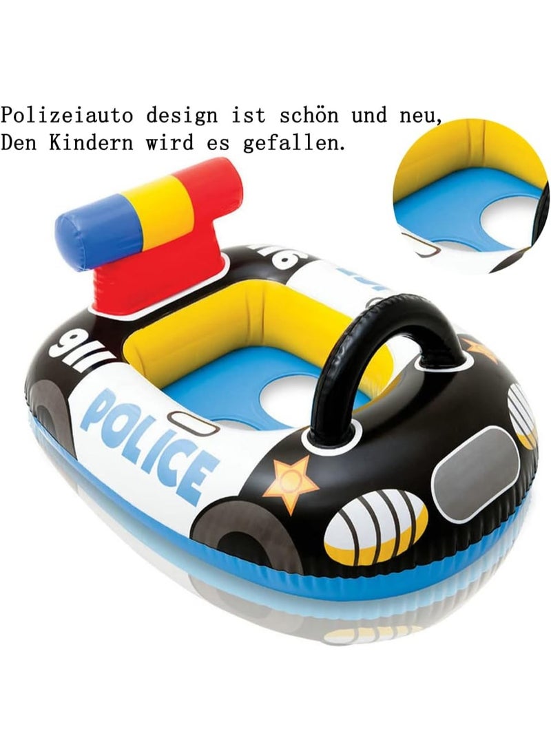 Sainteve Children's Swimming Ring Inflatable Swimming Pool Float Police Car Inflatable Swimming Ring for Beach or Pool - Image 3