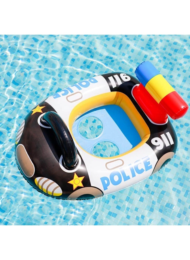 Sainteve Children's Swimming Ring Inflatable Swimming Pool Float Police Car Inflatable Swimming Ring for Beach or Pool - Image 4