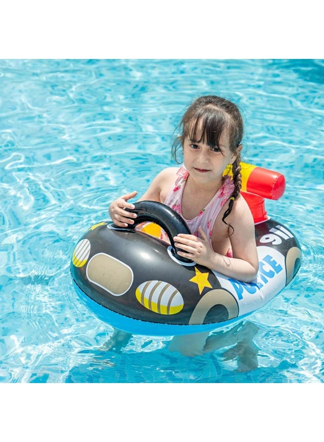 Sainteve Children's Swimming Ring Inflatable Swimming Pool Float Police Car Inflatable Swimming Ring for Beach or Pool - Image 5