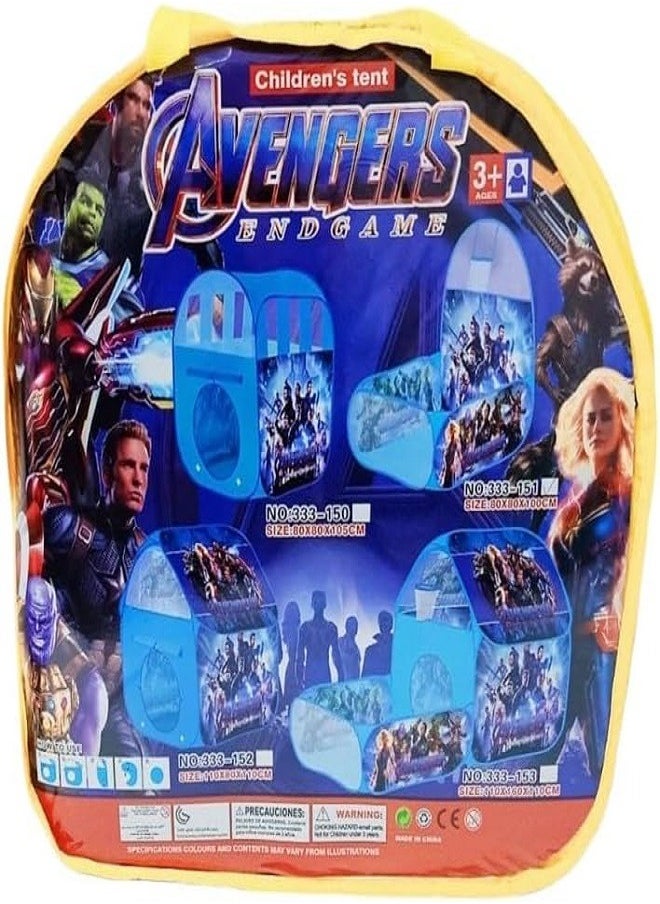 AVENGERS High Quality Avengers Design Kids Tent with Basket Net - Fun Toy For Kids - (Blue)  - Image 3