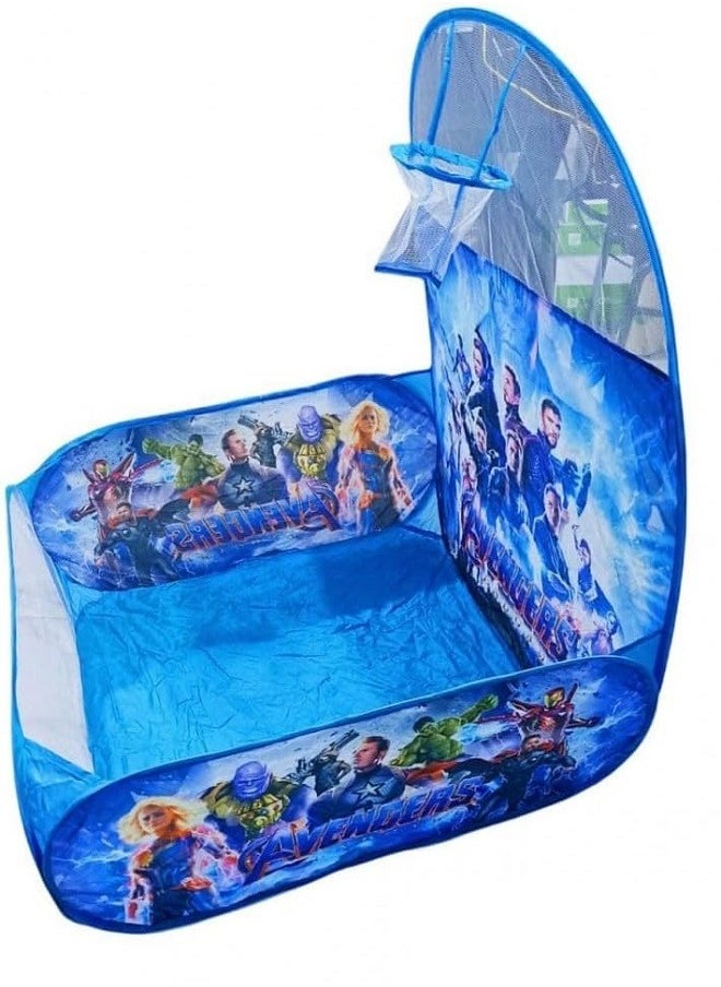 AVENGERS High Quality Avengers Design Kids Tent with Basket Net - Fun Toy For Kids - (Blue)  - Image 2