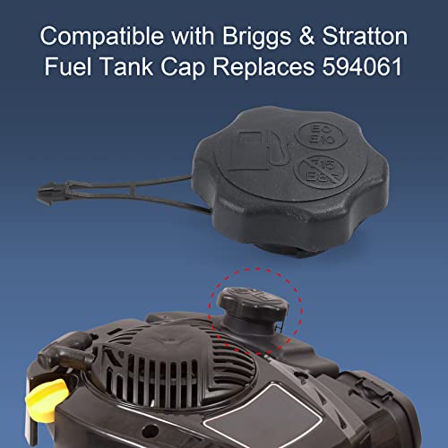 DICMIC Lawn Mower Gas Cap Compatible with B&S 675EXi 725EXi Engine Toro Craftsman Fuel Tank Cap Replace# 594061 - Image 3