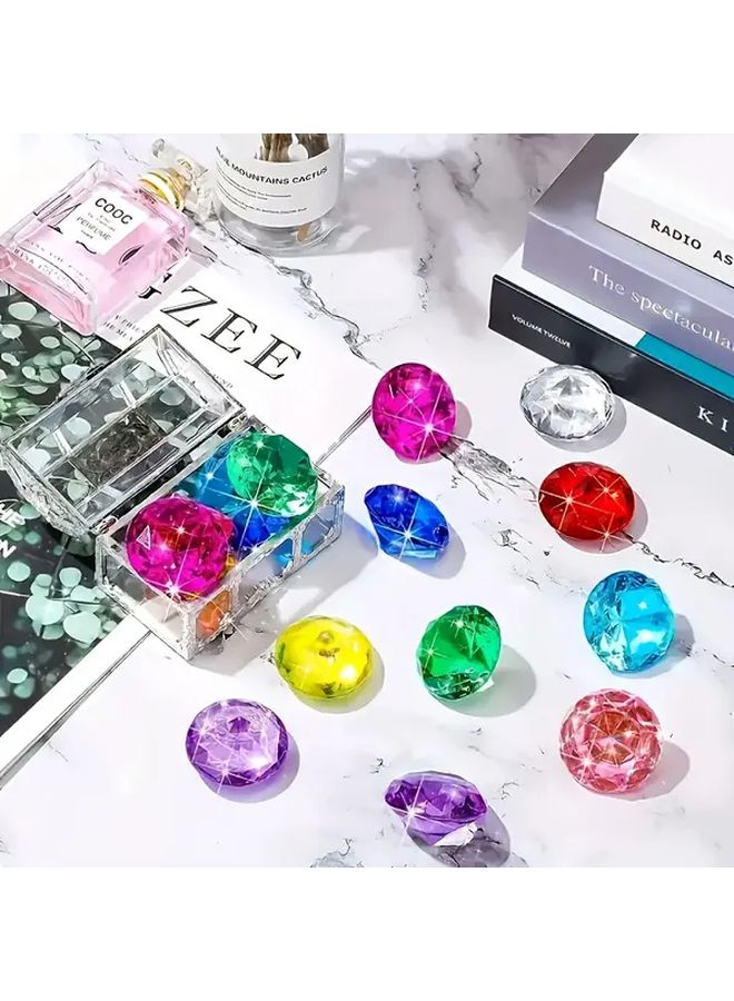 50pcs Large Colorful Acrylic Gemstones Pirate Treasure Pool Toys Swimming Party Decorations - Image 5