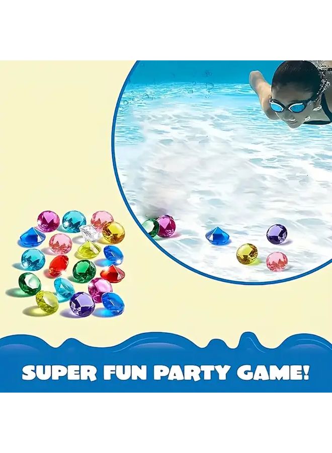 50pcs Large Colorful Acrylic Gemstones Pirate Treasure Pool Toys Swimming Party Decorations - Image 4