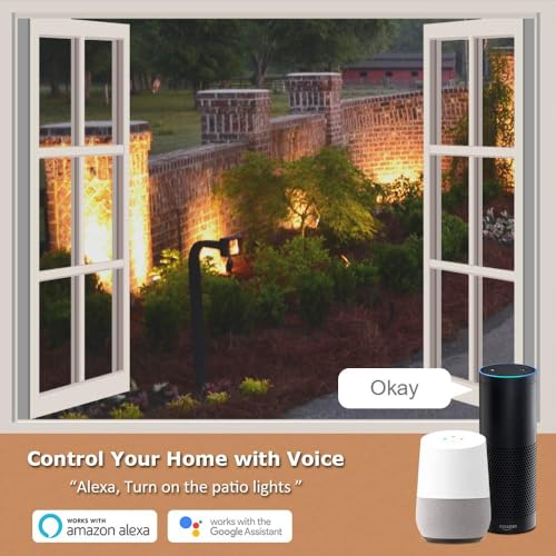 TESSAN Outdoor Smart Plug Waterproof, TESSAN WiFi Smart Outlet Switch with 3 Individual Sockets Compatible with Alexa Google Home, Remote Control and Timer Function, 2.4GHz Wi-Fi Only - Image 4