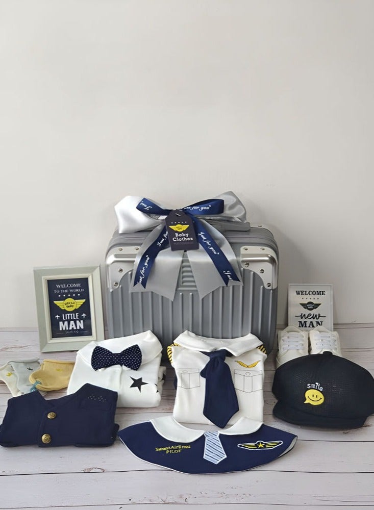 New Born Gift Set Baby boy Pilot Theme - Image 2